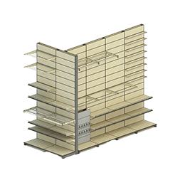 Rack per display personalizzati fino a 4,9 m con doppia saldatura verticale