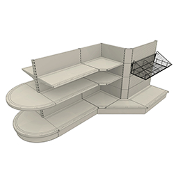Scaffalatura Gondola Supermercato Montante 30x60mm Passo Fori 50mm