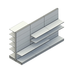 Sistema di scaffalatura a gondola 30x80mm Verticali Regolabile al dettaglio