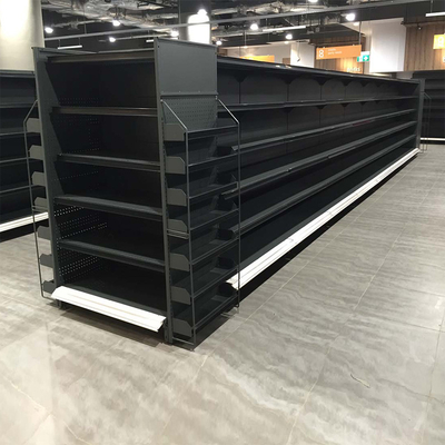 Doppio scaffale parteggiato Q195 del supermercato della gondola per l'esposizione del negozio di alimentari